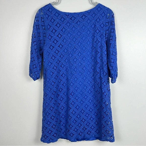 Everly Blue Lace Mod Shirt Dress Woman's Size Small - Picture 9 of 9